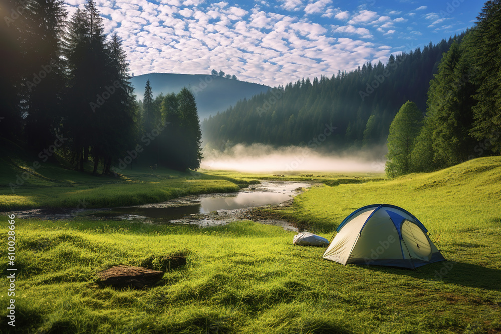 Enjoy life outdoors in a large tent