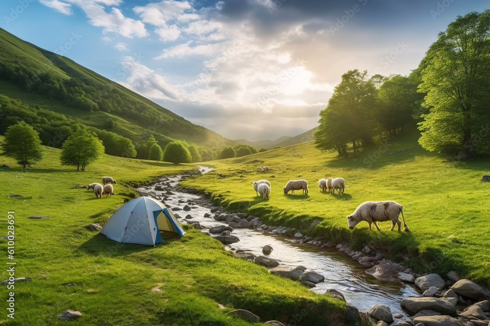 Enjoy life outdoors in a large tent