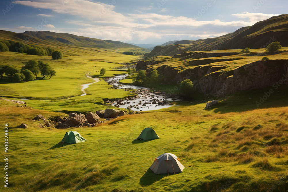 Enjoy life outdoors in a large tent