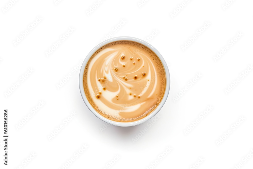 coffee cup with a latte art pattern Generative AI