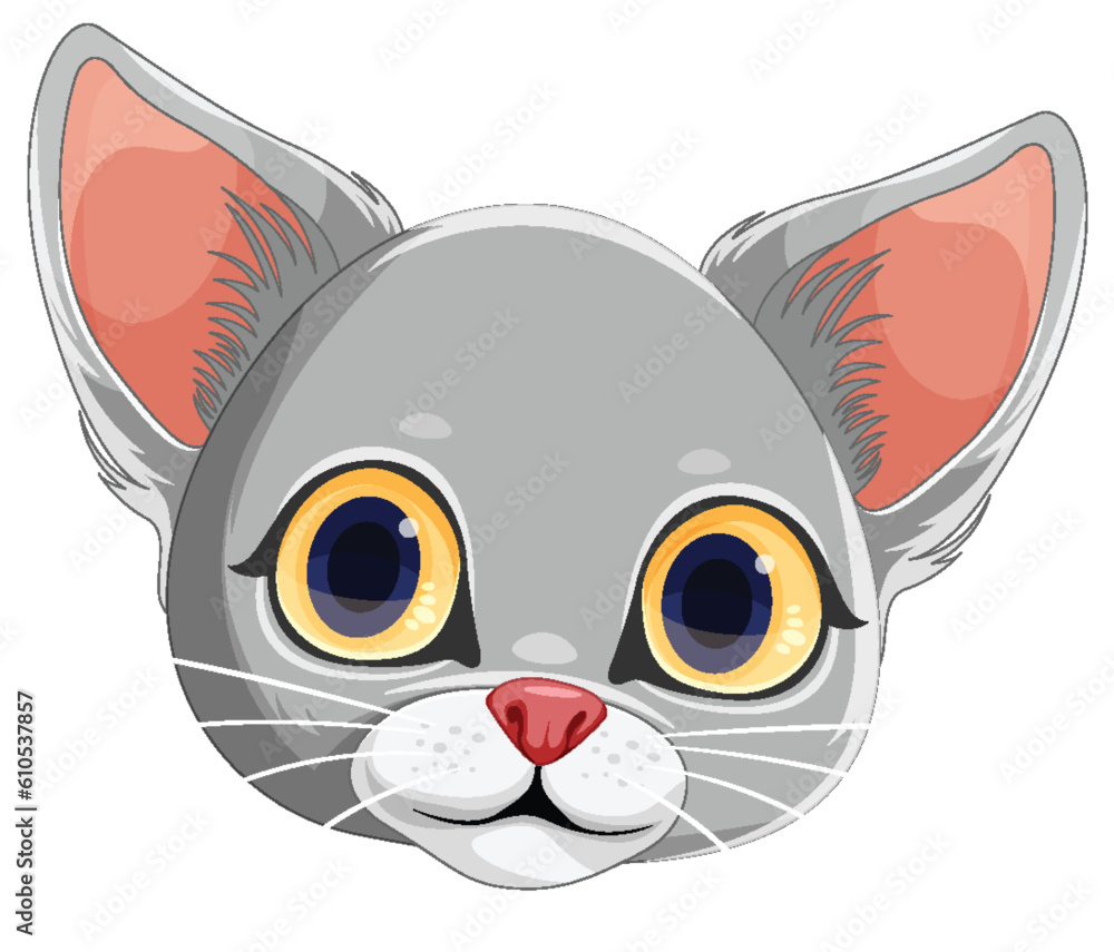 Cute cat face cartoon