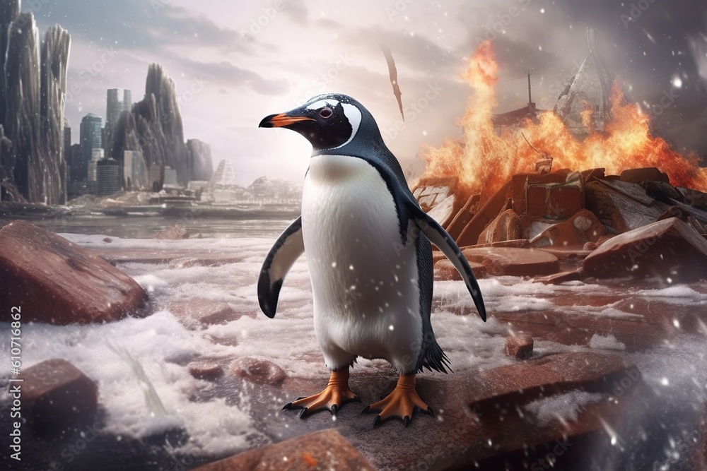 The concept of penguin homelessness due to climate change