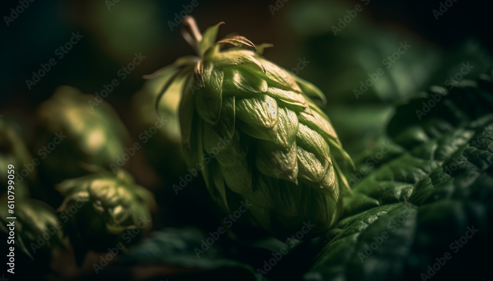 Fresh organic vegetable seasoning for healthy eating in nature backdrop generated by AI