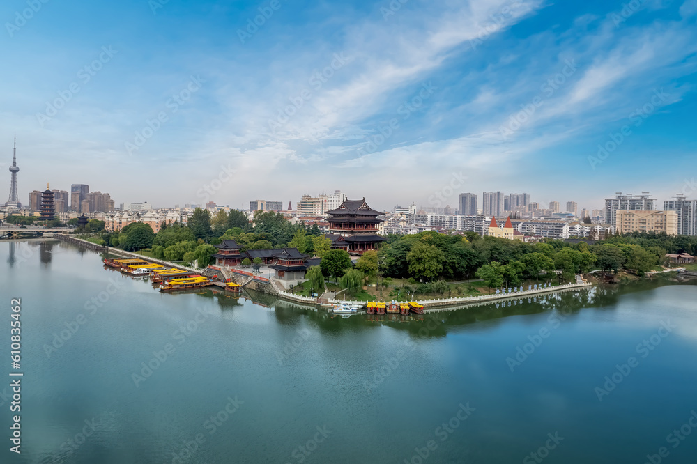 Cityscape of Taizhou, Jiangsu, China