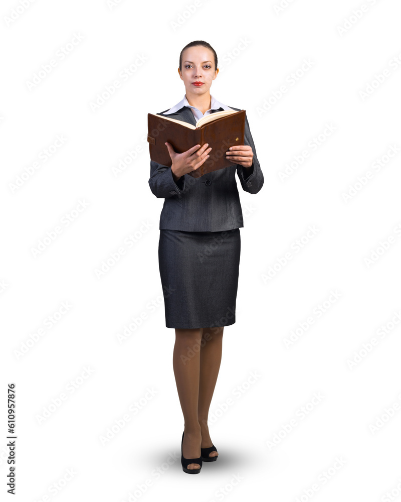 Businesswoman with notebook