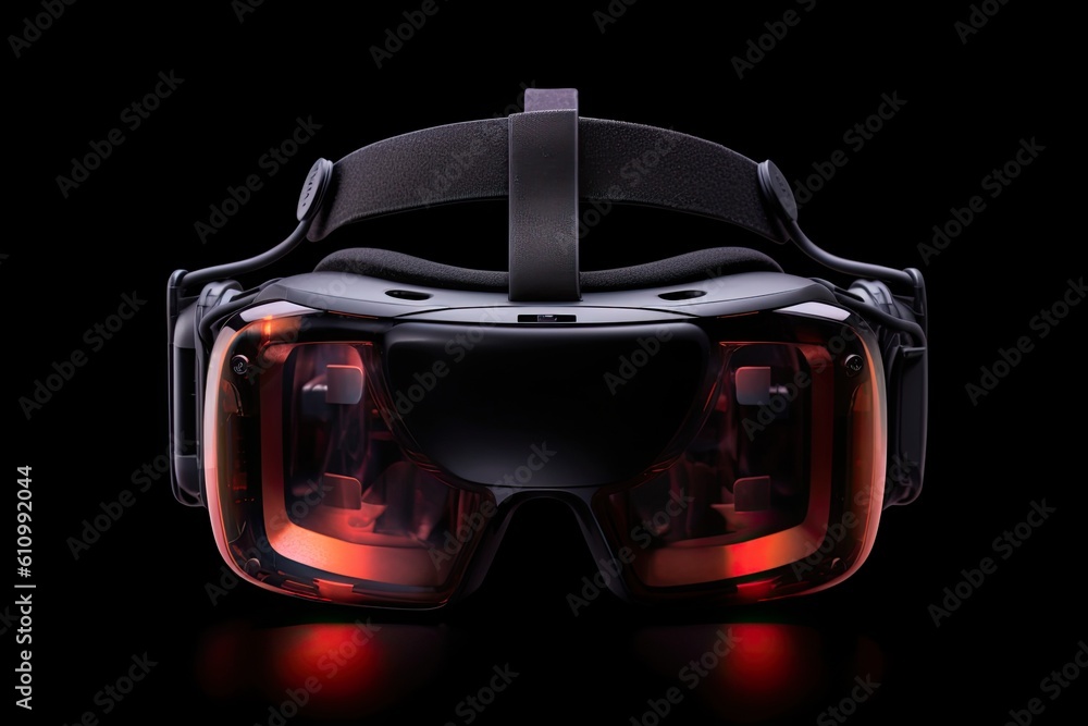 VR goggles. Metaverse. Future game and entertainment digital technology. VR virtual reality glasses 