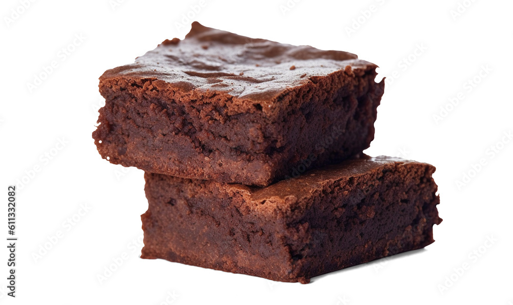 Brownie isolated on transparent or white background, png