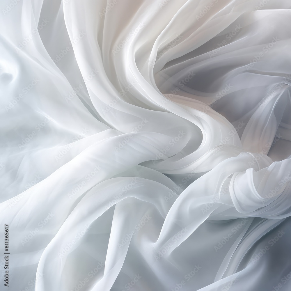 White tulle fabric as background, Fashion textile white Clean woven beautiful soft fabric abstract s