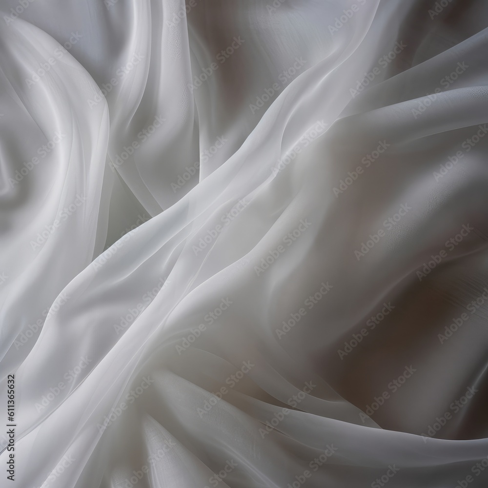 White tulle fabric as background, Fashion textile white Clean woven beautiful soft fabric abstract s