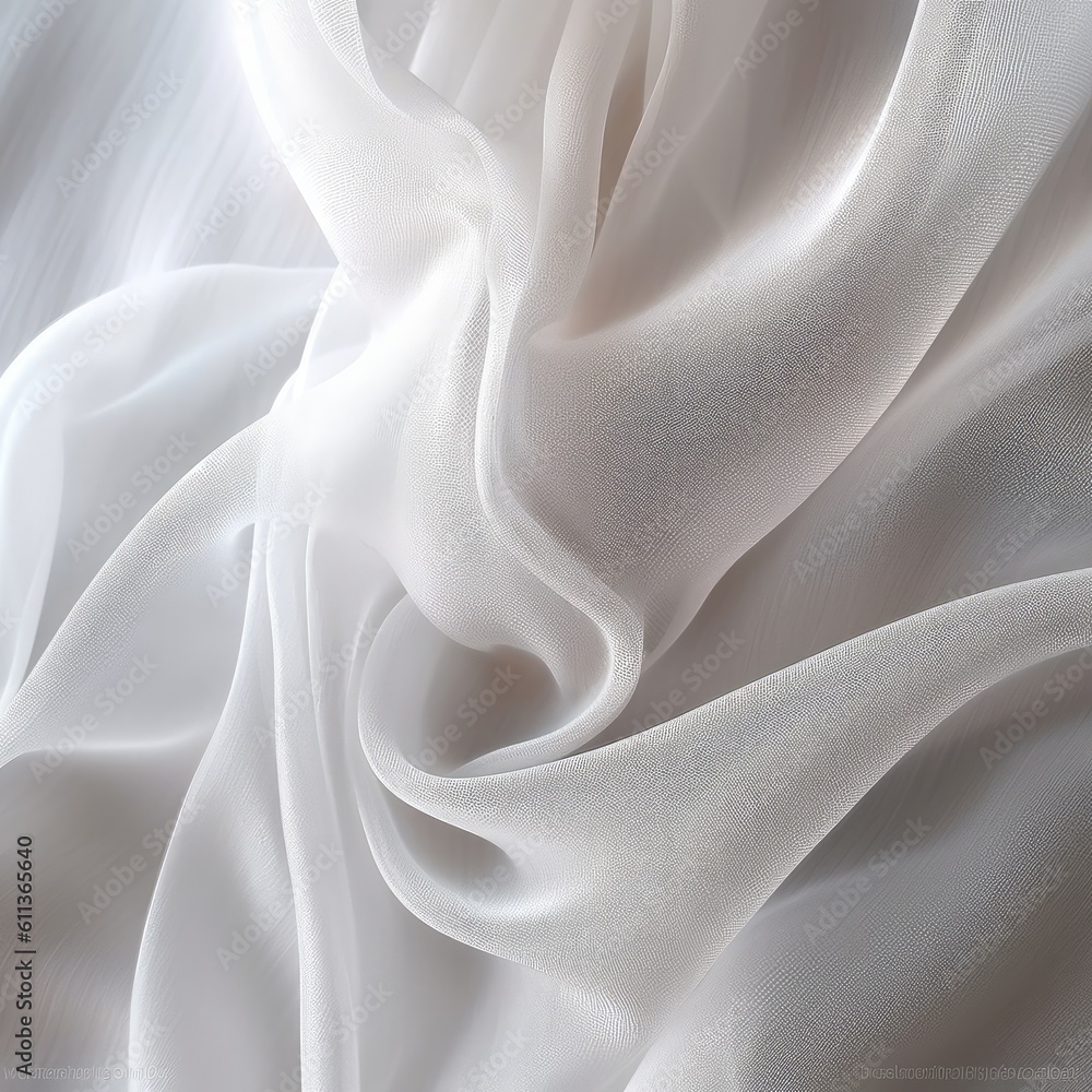 White tulle fabric as background, Fashion textile white Clean woven beautiful soft fabric abstract s