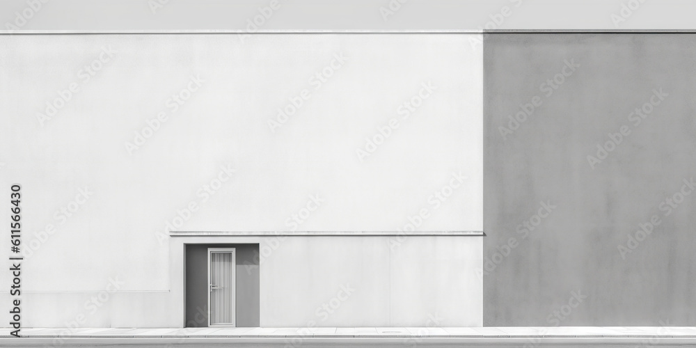 Modern building minimalism. abstract exterior. Generative AI