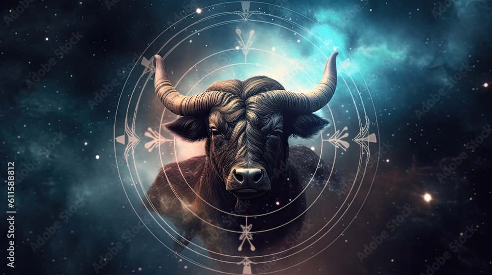 Astrology calendar. Taurus magical zodiac sign astrology. Esoteric horoscope and fortune telling con