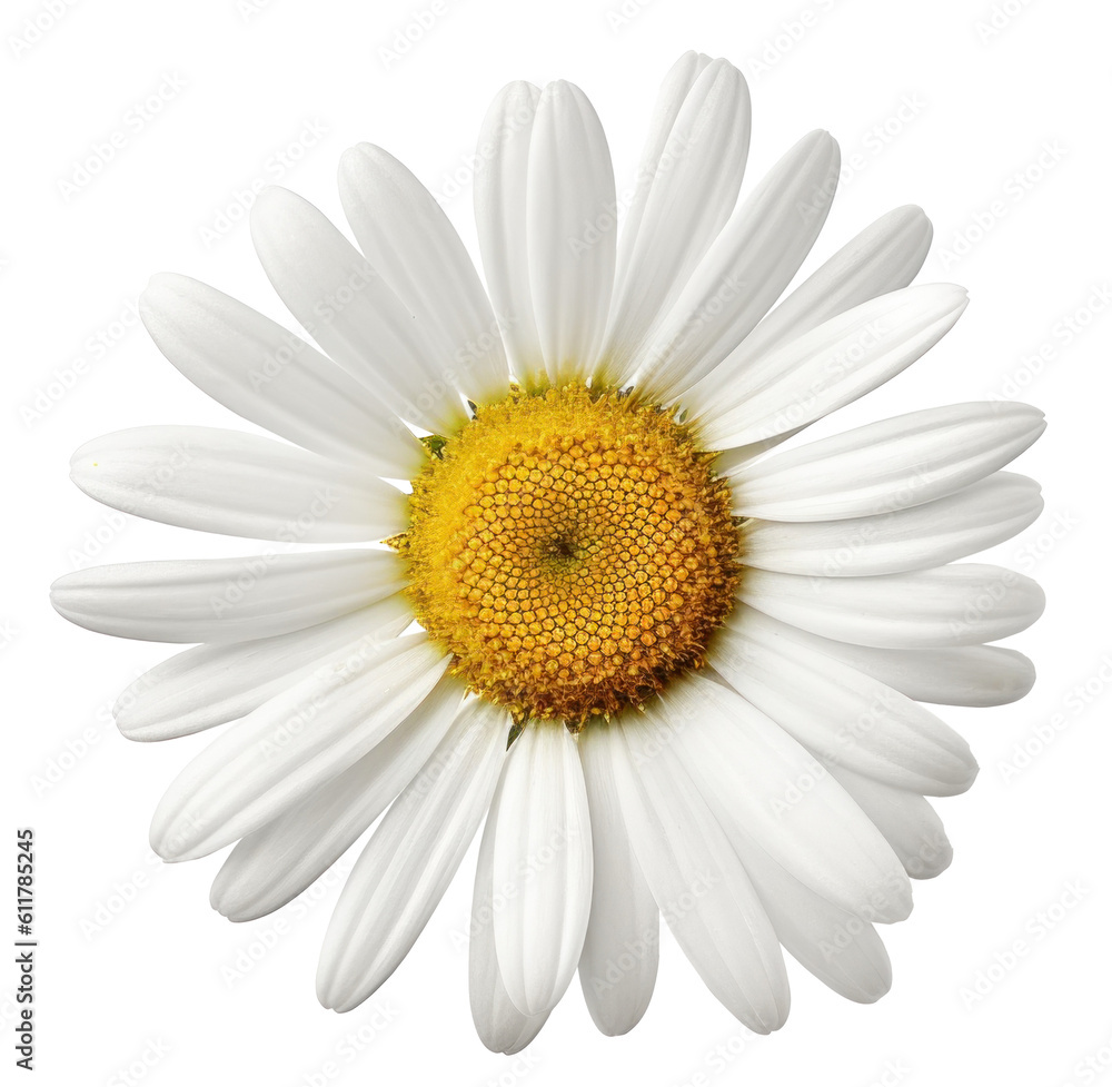 Chamomile flower isolated. Illustration AI Generative.