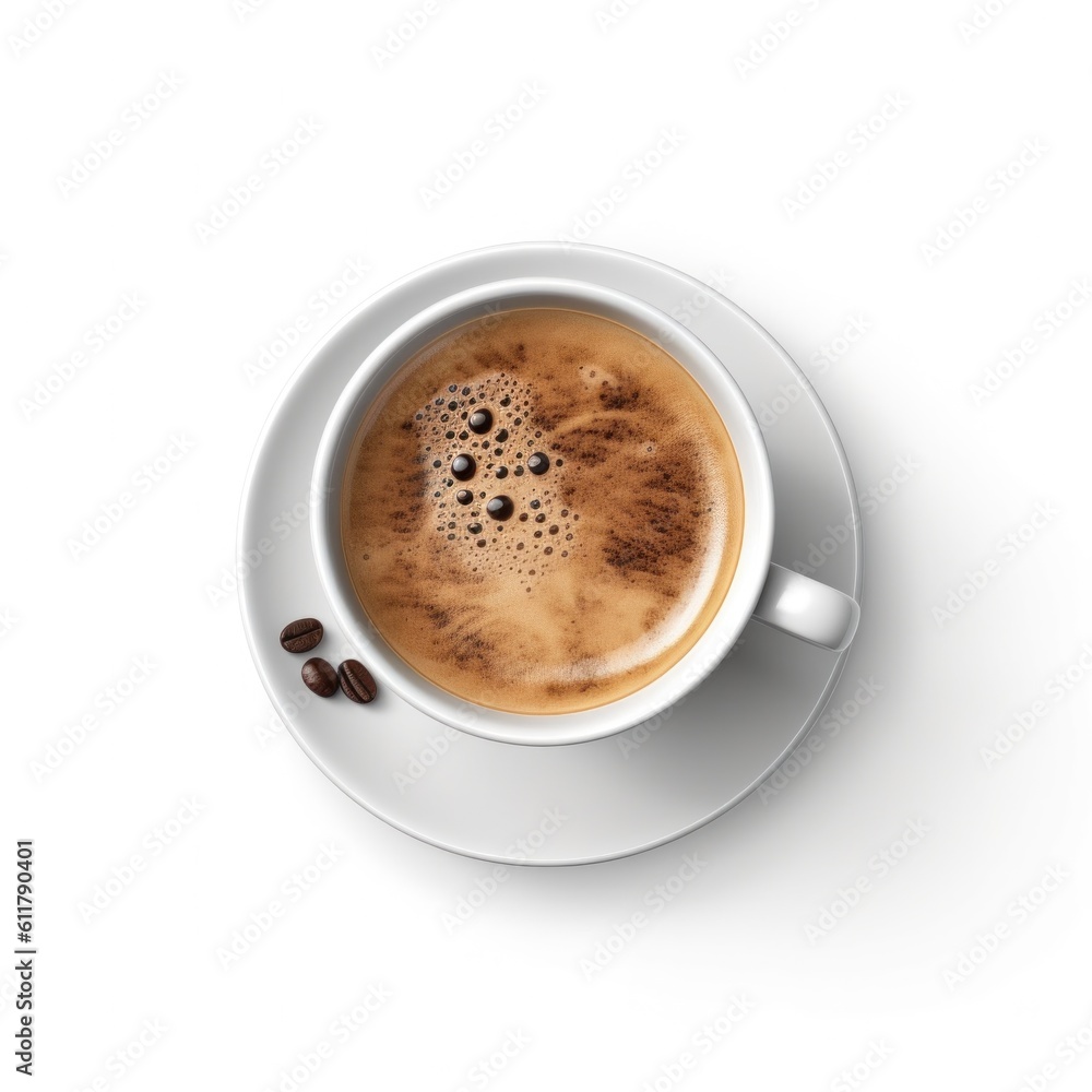 Coffee cup isolated. Illustration AI Generative.