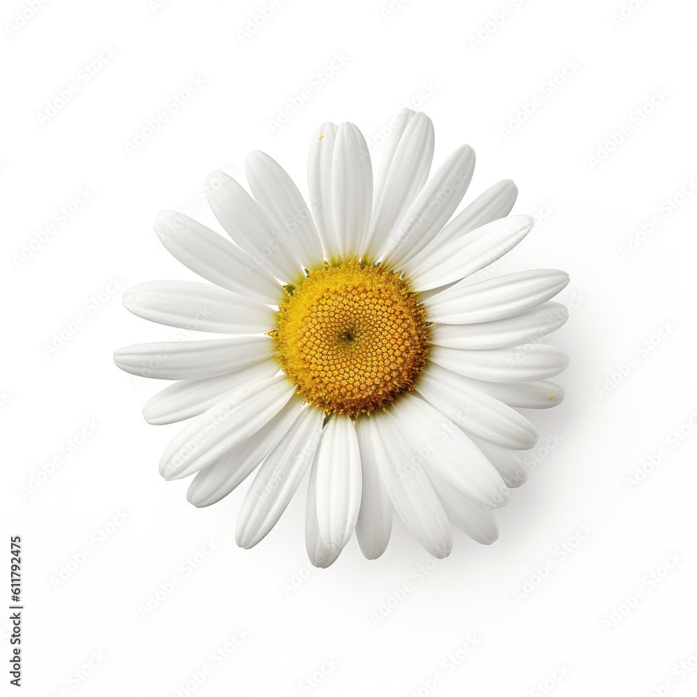 Chamomile flower isolated. Illustration AI Generative.