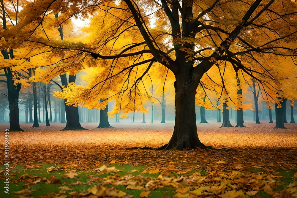 autumn trees in the park