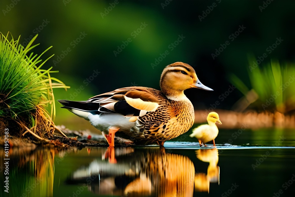 duck in the pond