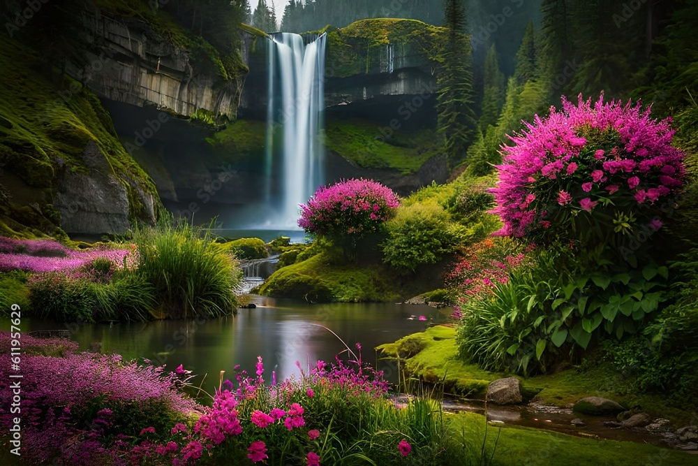 waterfall in the park