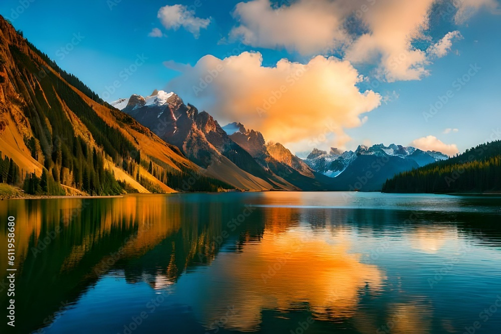 lake in the mountains