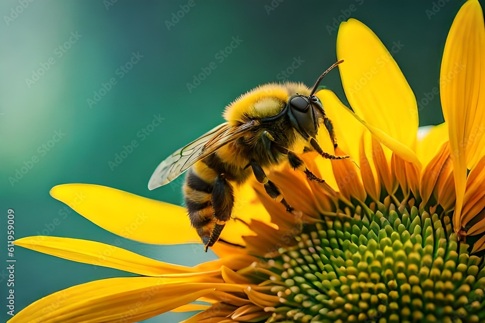 bee on yellow flower