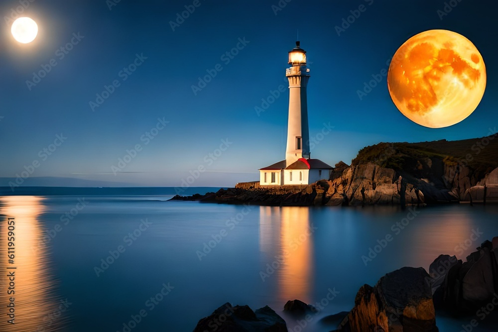 lighthouse in the night