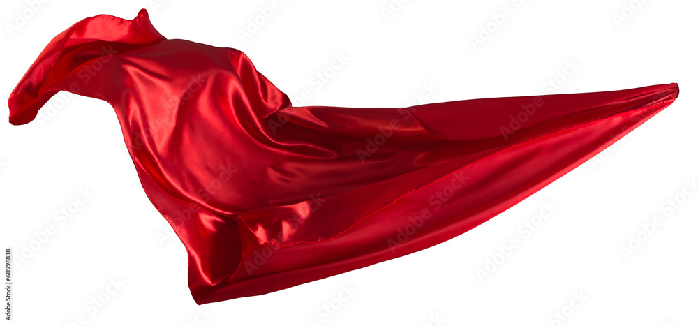 Red cloth flutters