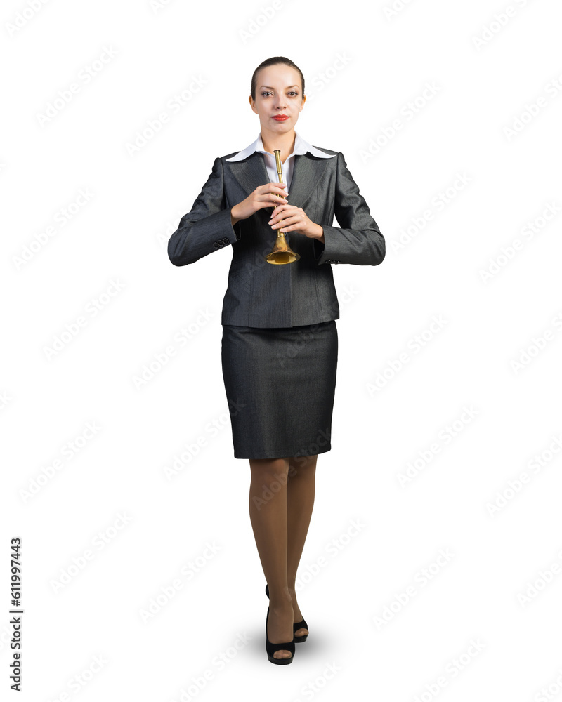 Business woman with flute