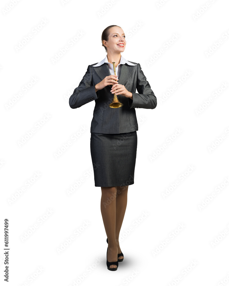 Business woman with flute