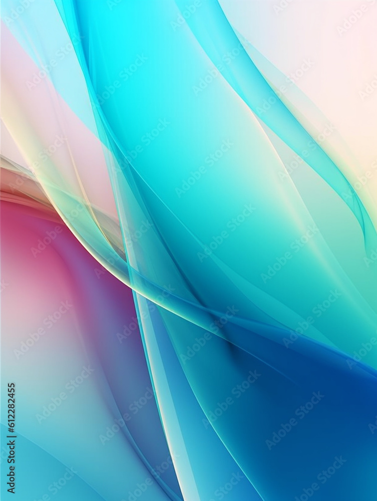 Blue wavy gradient soft fabric texture abstract background. Created with Generative AI technology