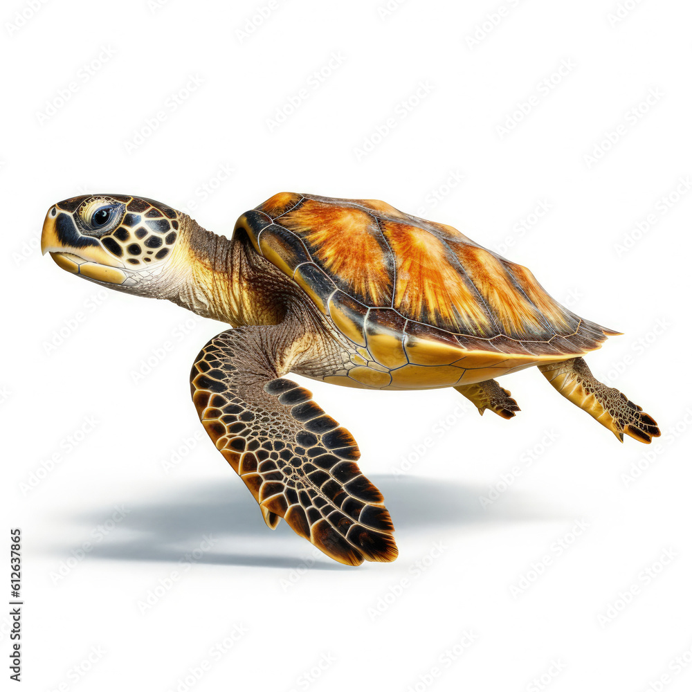 Sea Turtle (Cheloniidae) swimming gracefully