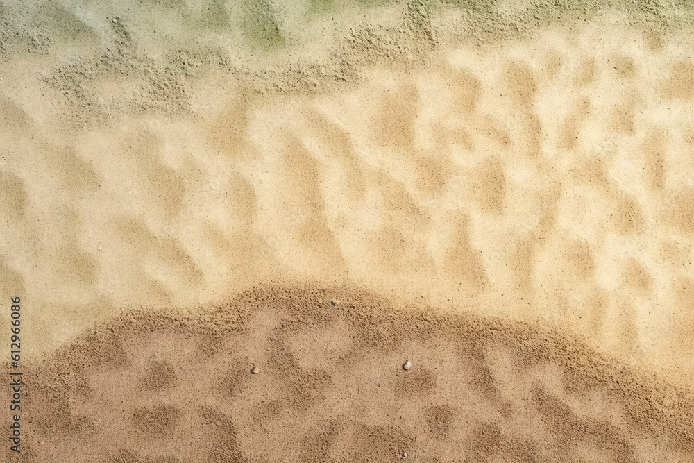 footprints on a sandy beach. Generative AI