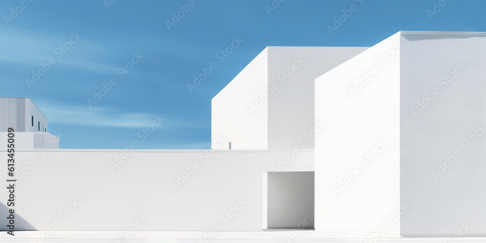 Modern building minimalism. abstract exterior. Generative AI