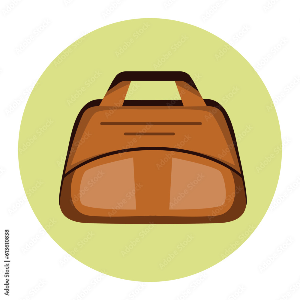 Brown bag on white background