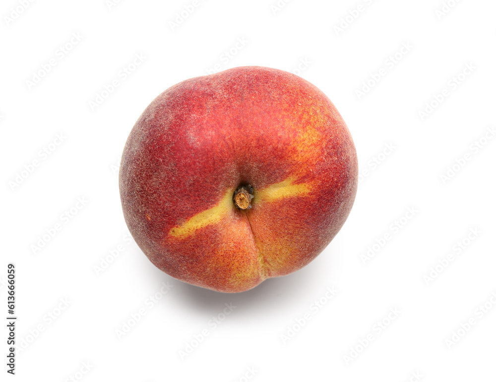 Sweet peach on white background