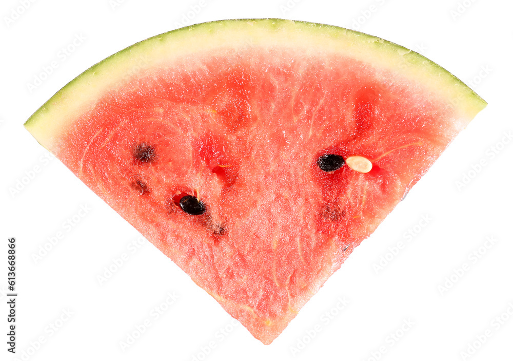 Piece of fresh watermelon on white background