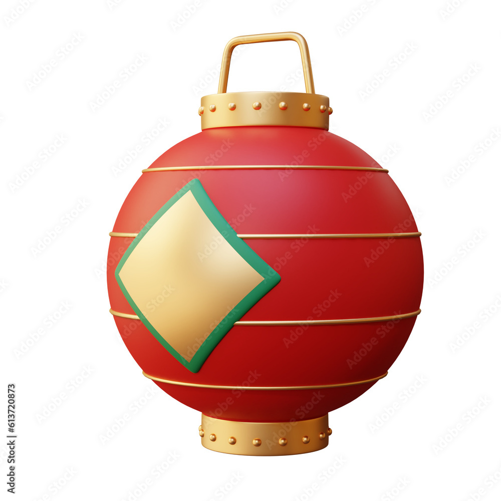 3D Red Traditional Lantern