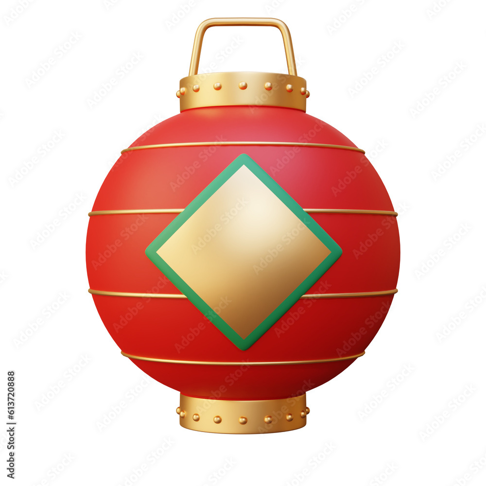 3D Red Traditional Lantern