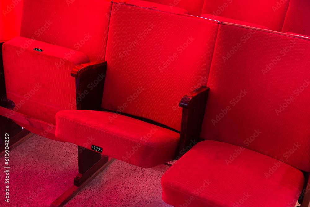 vintage red cinema seats