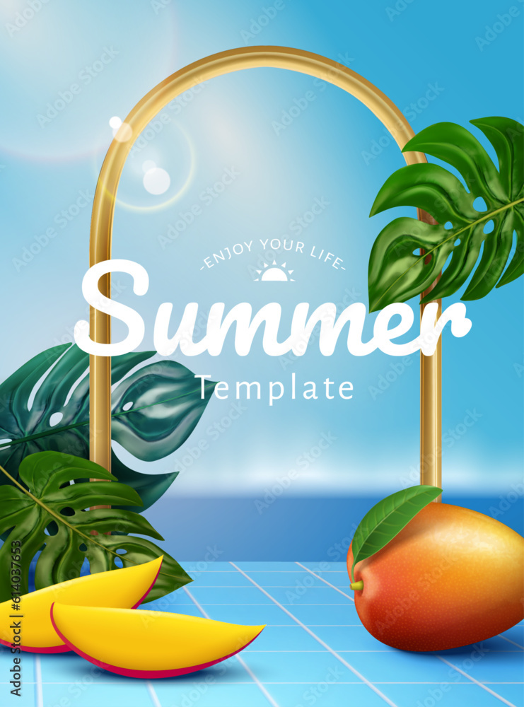 Refreshing summer time poster