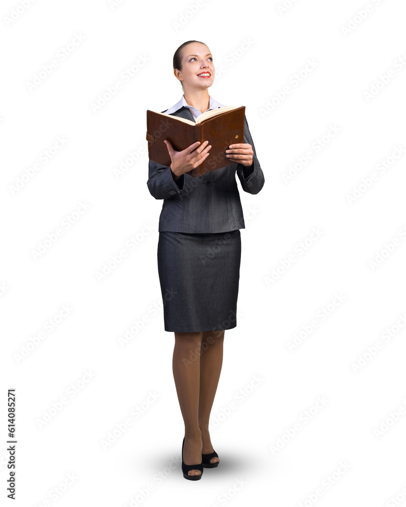 Businesswoman with notebook