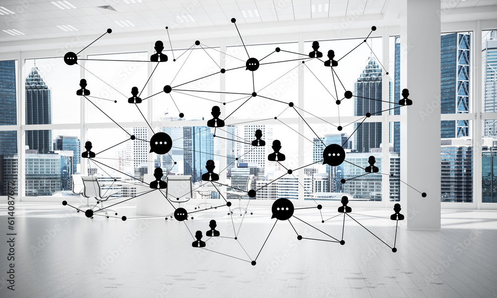 Networking and wireless connection as concept for effective modern business