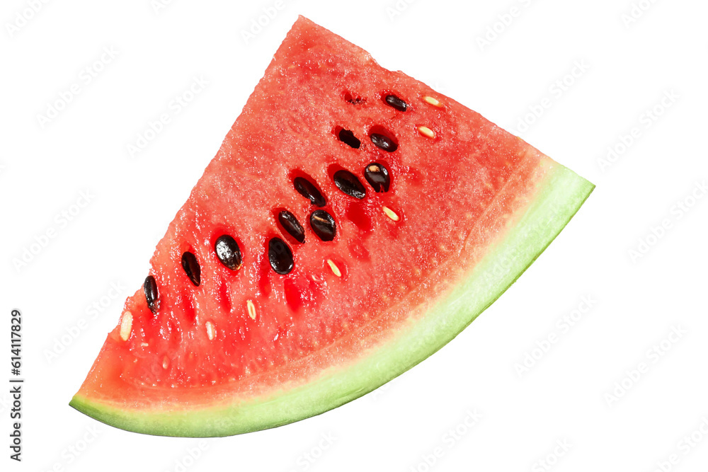 Piece of fresh watermelon on white background