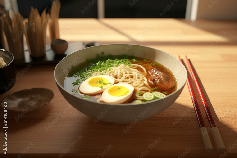 醤油ラーメン　AI生成画像　ジェネレーティブAI