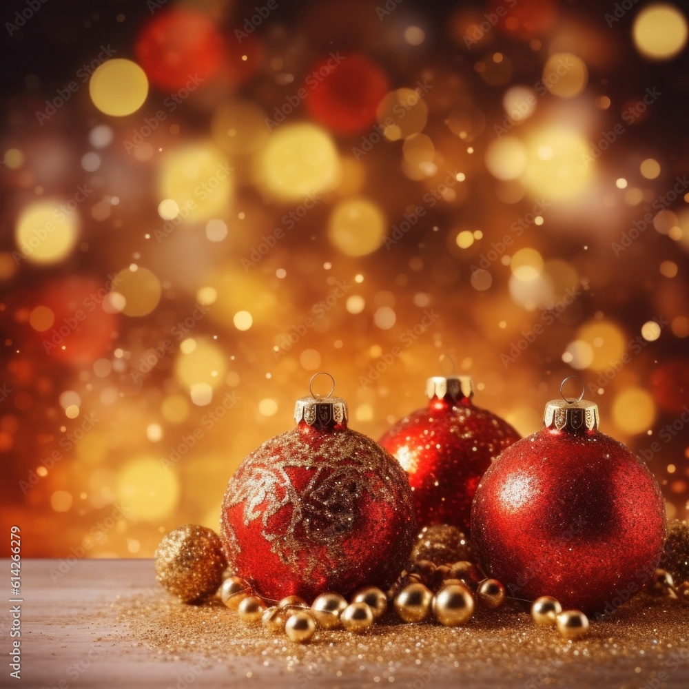 Christmas holiday background. Illustration AI Generative.