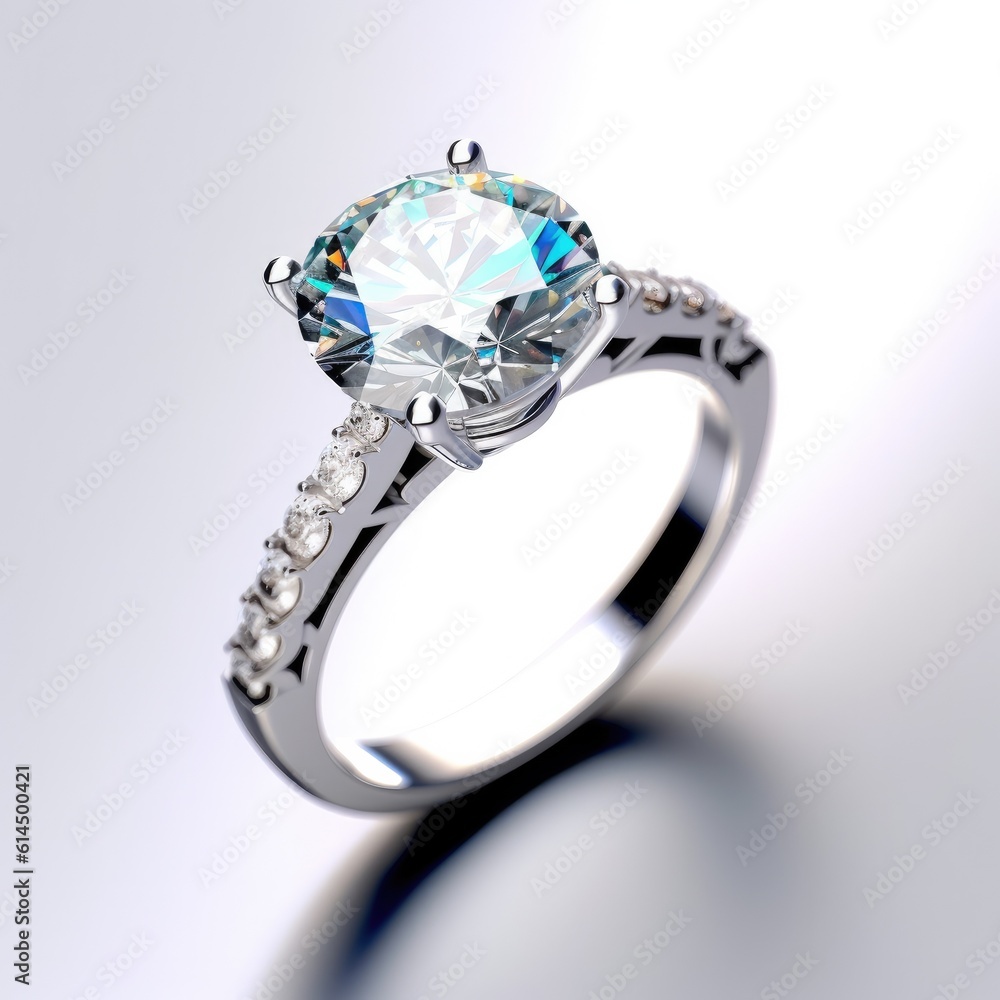 Jewelry wedding ring with a diamond, Jewelry wedding ring with gem.