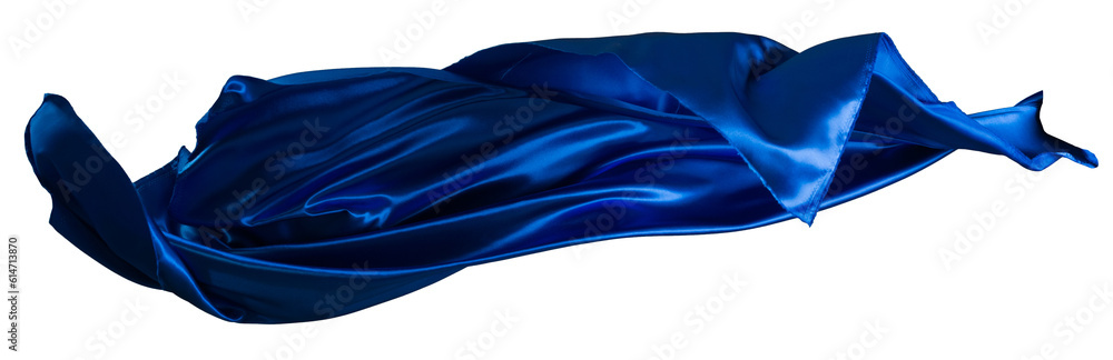 Blue cloth flutters