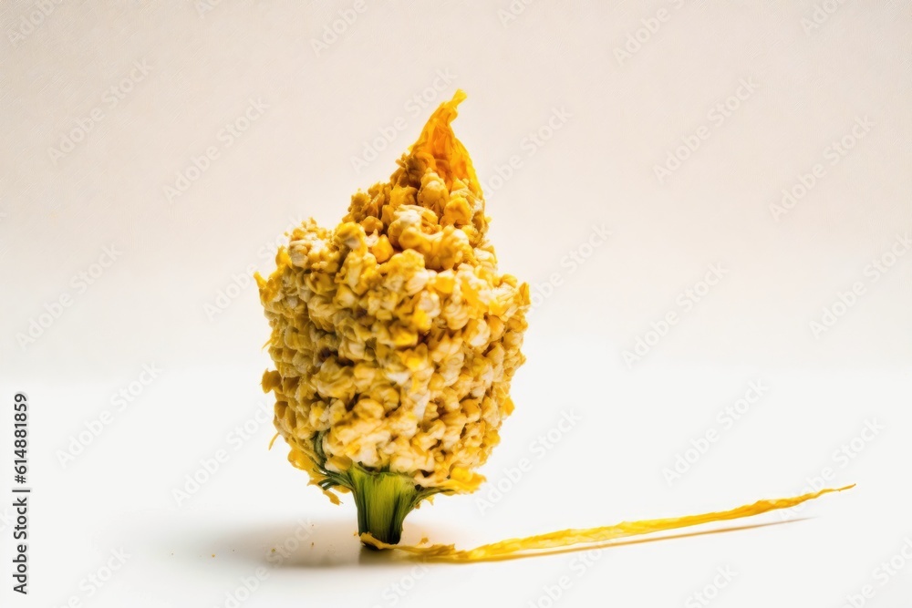 fresh stalk of broccoli emerging from the soil. Generative AI