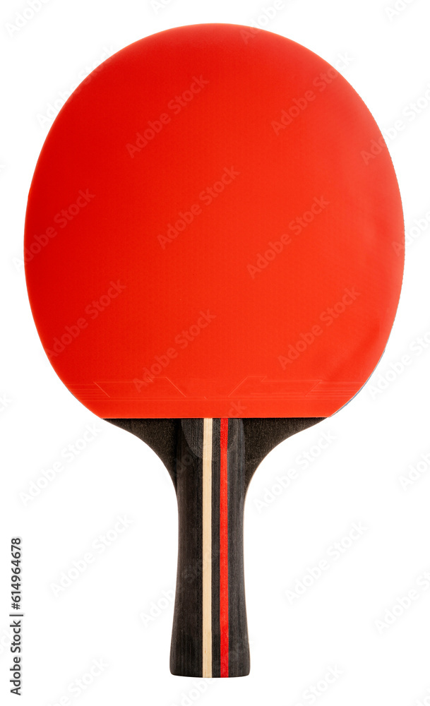 Table Tennis racket and table tennis ball isolated on white background, Ping Pong racket and ping po