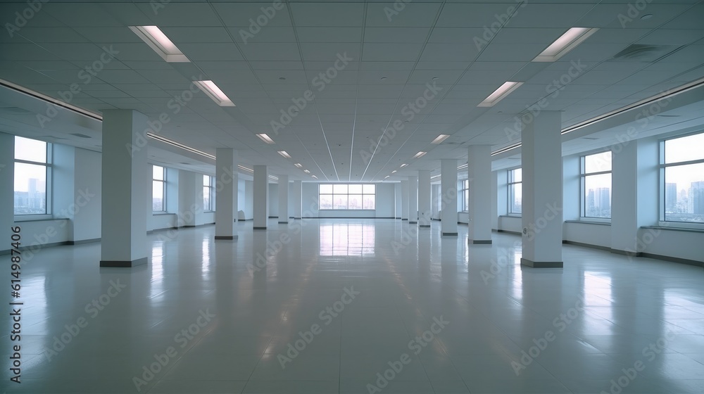 Big empty building interior ha