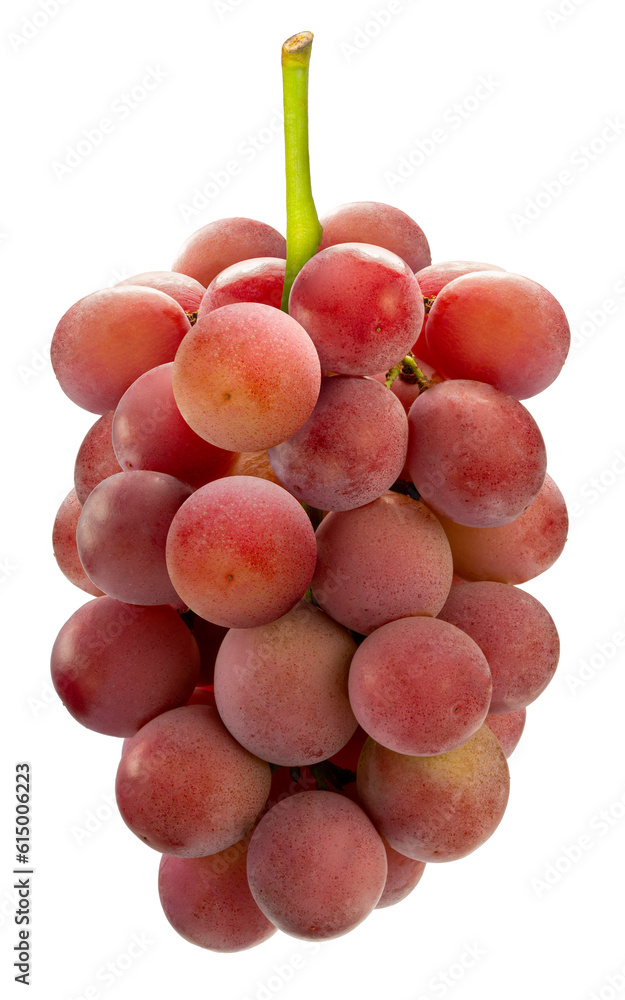 Sweet Red Grape isolated on white, Queen Nina Grape isolated on white background PNG File. 